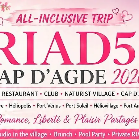 Hôtel Riad 5 Studio Cap Libertin Village Naturiste-3