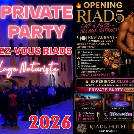 Hôtel Riad 5 Studio Cap Libertin Village Naturiste-2